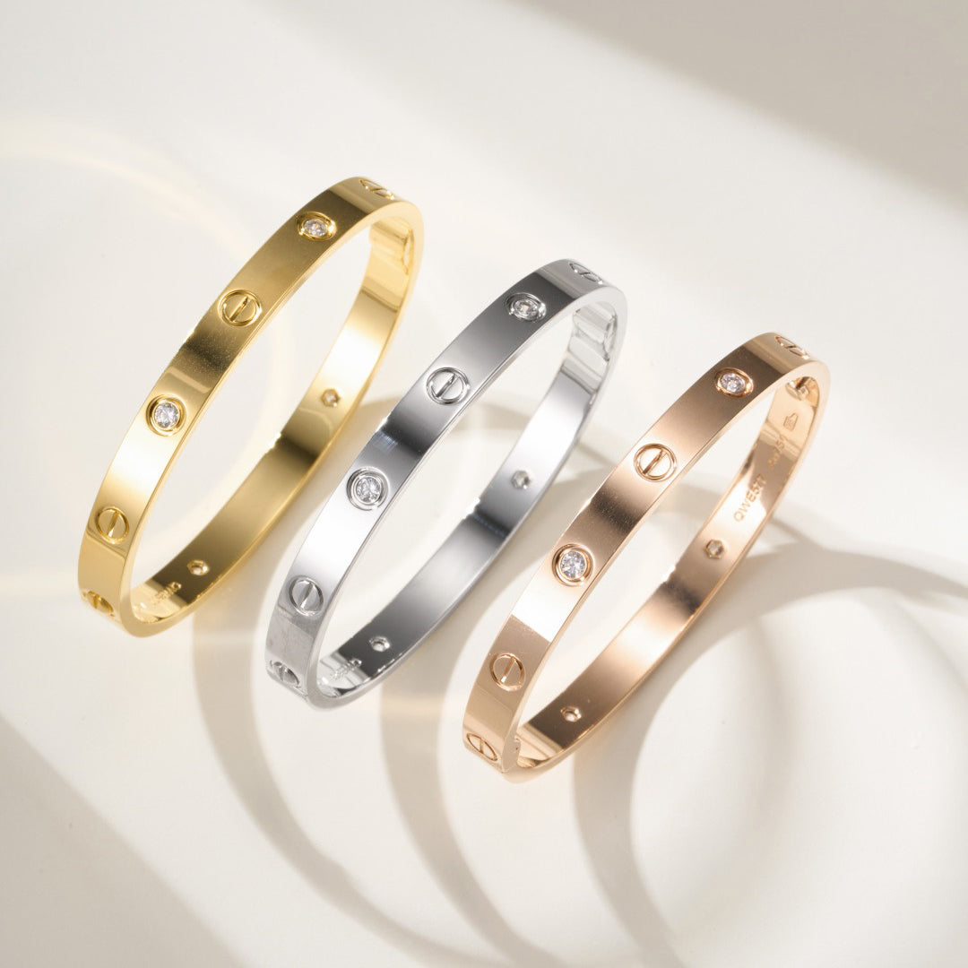 [⭐Spark]LOVE BRACELET 6.1MM 4 DIAMONDS