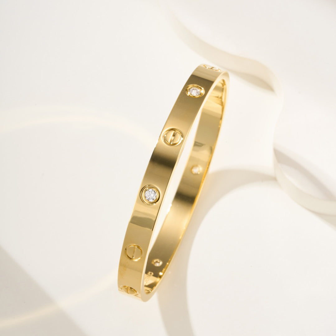 [⭐Spark]LOVE BRACELET 6.1MM 4 DIAMONDS