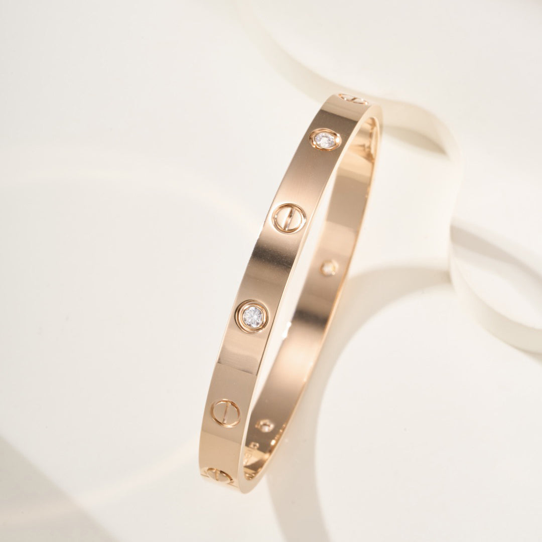 [⭐Spark]LOVE BRACELET 6.1MM 4 DIAMONDS