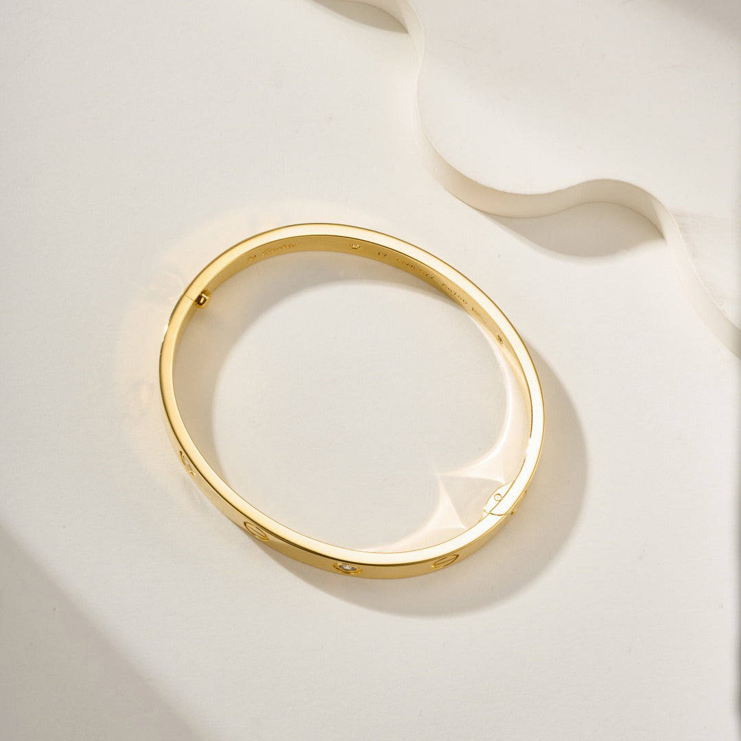 [⭐Spark]LOVE BRACELET 6.1MM 4 DIAMONDS