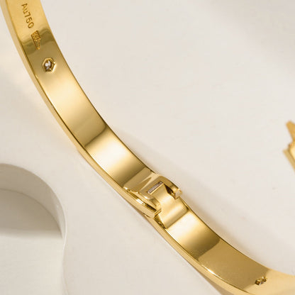 [⭐Spark]LOVE BRACELET 6.1MM 4 DIAMONDS