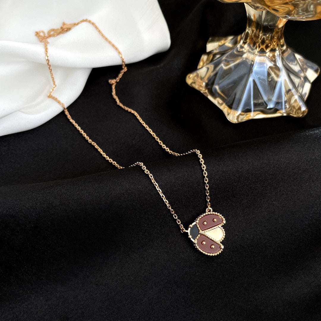 [⭐Spark]LUCKY  CARNELIANS LADYBUG NECKLACE