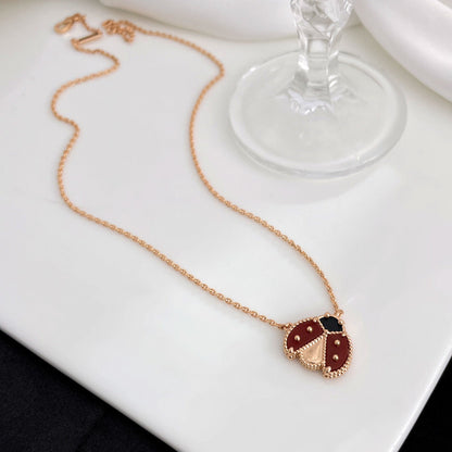 [⭐Spark]LUCKY  CARNELIANS LADYBUG NECKLACE