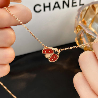 [⭐Spark]LUCKY  CARNELIANS LADYBUG NECKLACE