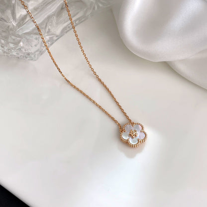 [⭐Spark]LUCKY  WHITE MOP  PLUM BLOSSOM NECKLACE