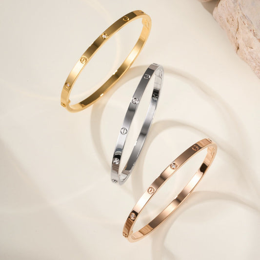[⭐Spark]LOVE BRACELET 3.65MM 6 DIAMONDS