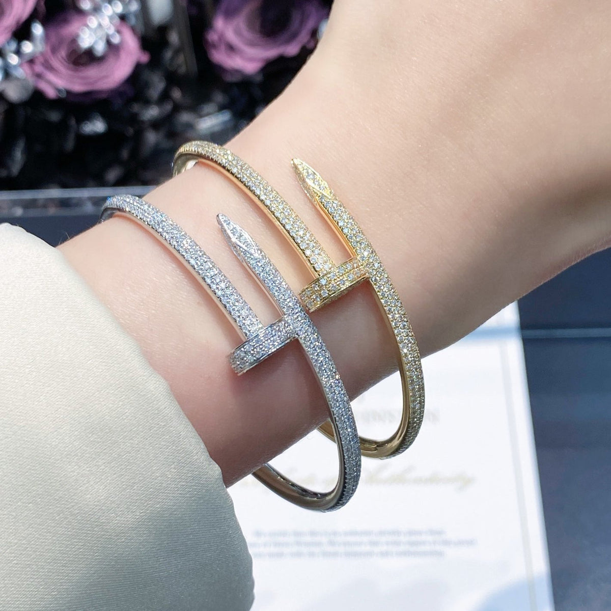 [⭐Spark]JUSTE BRACELET 3.5MM ALL DIAMONDS