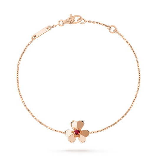 [⭐Spark]FRIVOLE GOLD FLOWER PINK MALACHITE BRACELET