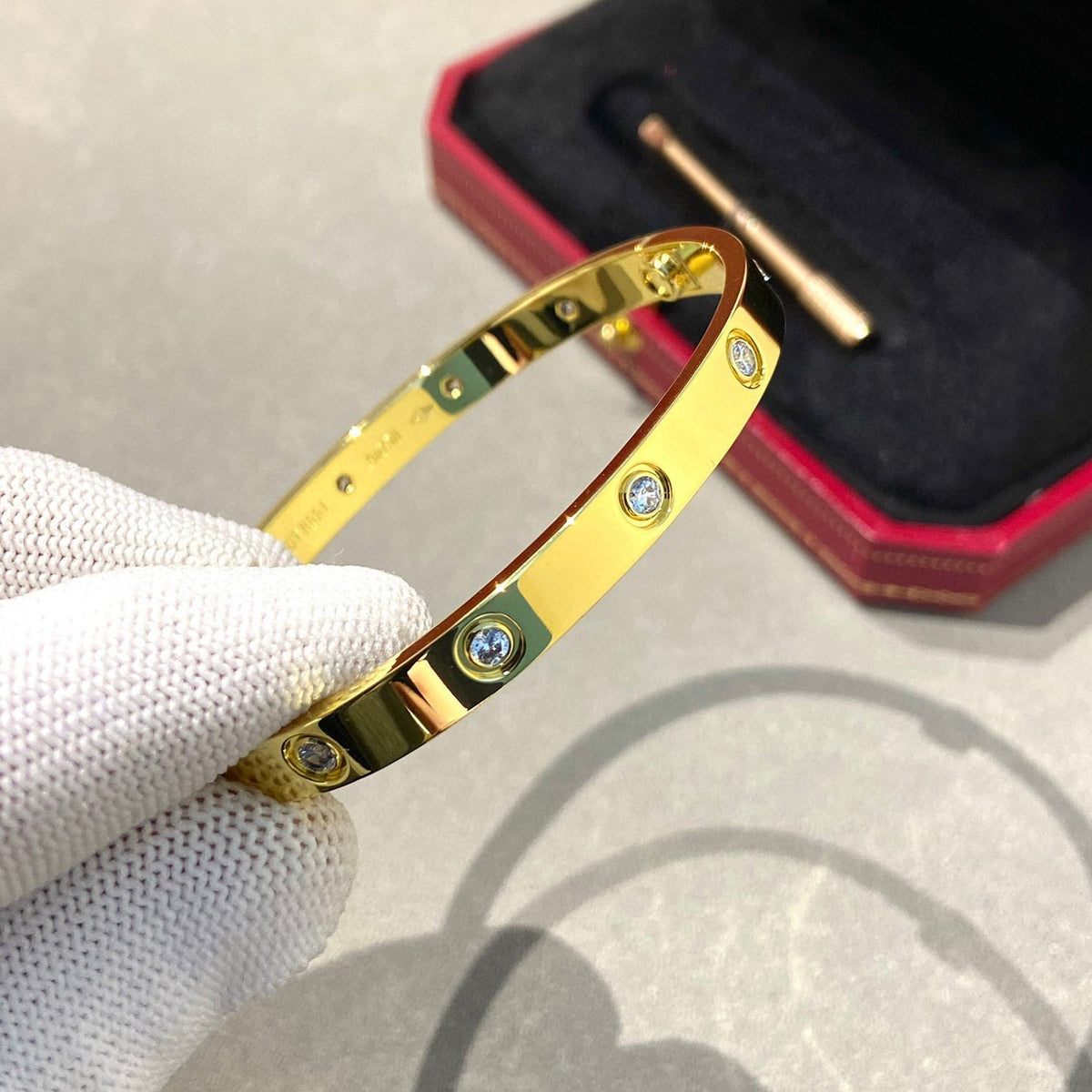 [⭐Spark]LOVE BRACELET 6.1MM 10 DIAMONDS