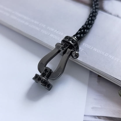[⭐Spark]FORCE LARGE SERIES HORSESHOE BLACK SAMURAI BRACELET