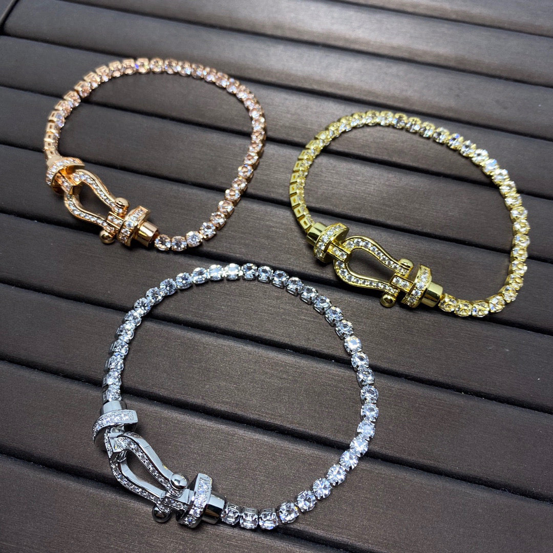[⭐Spark]FORCE  HORSESHOE  DIAMOND TENNIS BRACELET