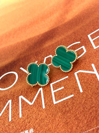 [⭐Spark] CLOVER LARGE (20mm) 1 MOTIFS GREENER MOP STUD EARRINGS