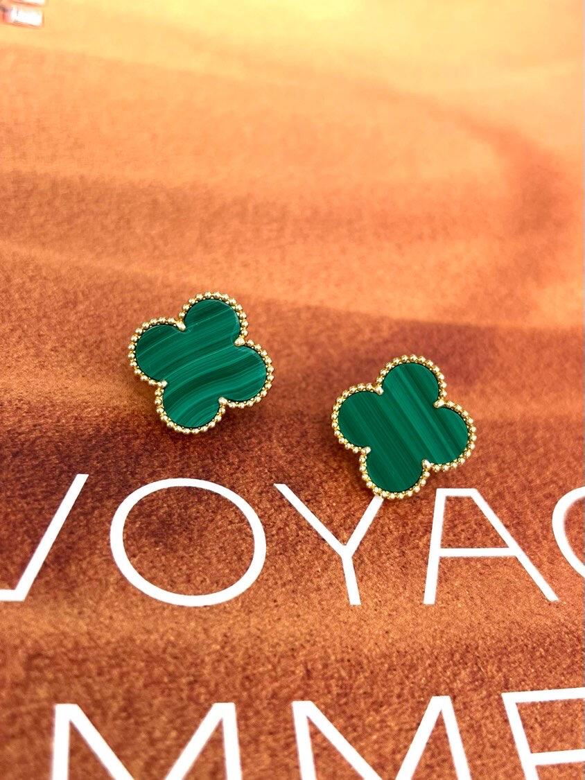[⭐Spark] CLOVER LARGE (20mm) 1 MOTIFS GREENER MOP STUD EARRINGS