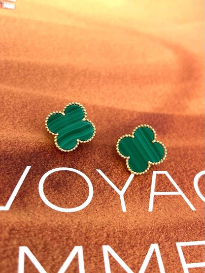 [⭐Spark] CLOVER LARGE (20mm) 1 MOTIFS GREENER MOP STUD EARRINGS