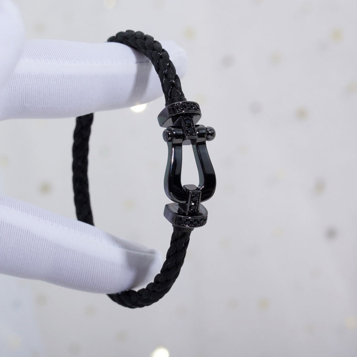 [⭐Spark]FORCE LARGE SERIES HORSESHOE BLACK SAMURAI BRACELET