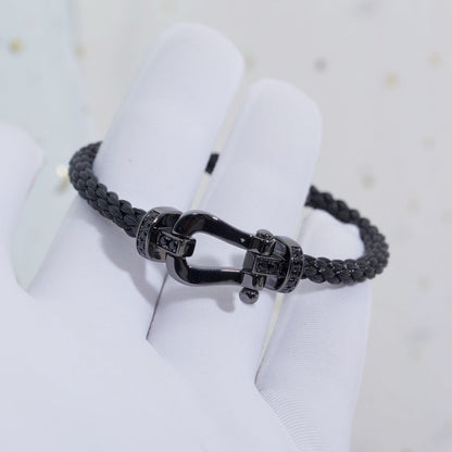 [⭐Spark]FORCE LARGE SERIES HORSESHOE BLACK SAMURAI BRACELET
