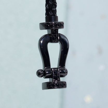 [⭐Spark]FORCE LARGE SERIES HORSESHOE BLACK SAMURAI BRACELET