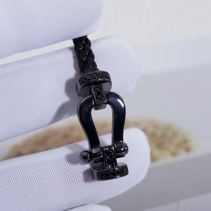 [⭐Spark]FORCE LARGE SERIES HORSESHOE BLACK SAMURAI BRACELET