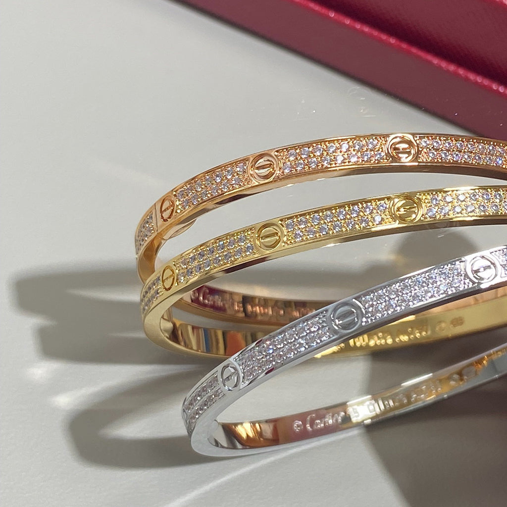 [⭐Spark]LOVE BRACELET 3.65MM DIAMOND-PAVED
