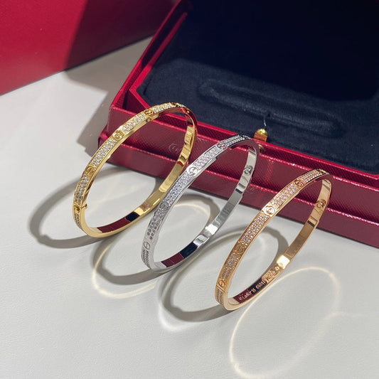 [⭐Spark]LOVE BRACELET 3.65MM DIAMOND-PAVED
