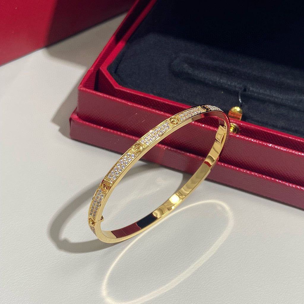 [⭐Spark]LOVE BRACELET 3.65MM DIAMOND-PAVED