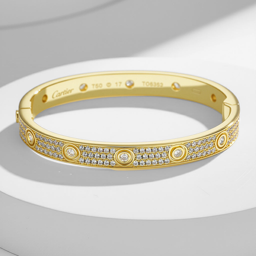 [⭐Spark]LOVE BRACELET 6.1MM DIAMOND-PAVED 10 BIG DIAMONDS