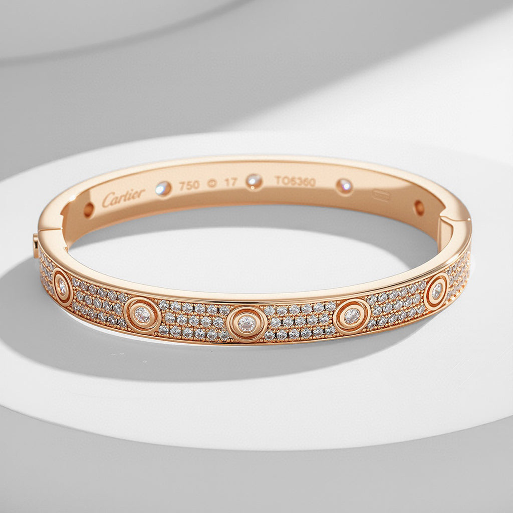 [⭐Spark]LOVE BRACELET 6.1MM DIAMOND-PAVED 10 BIG DIAMONDS