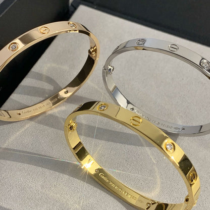 [⭐Spark]LOVE BRACELET 6.1MM 4 DIAMONDS