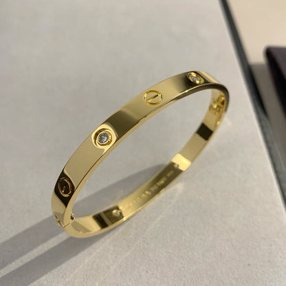 [⭐Spark]LOVE BRACELET 6.1MM 4 DIAMONDS