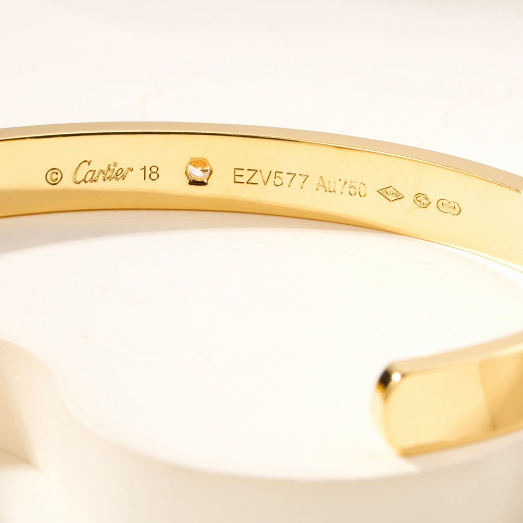 [⭐Spark]LOVE BRACELET 6.1MM 1 DIAMOND OPEN CUFF