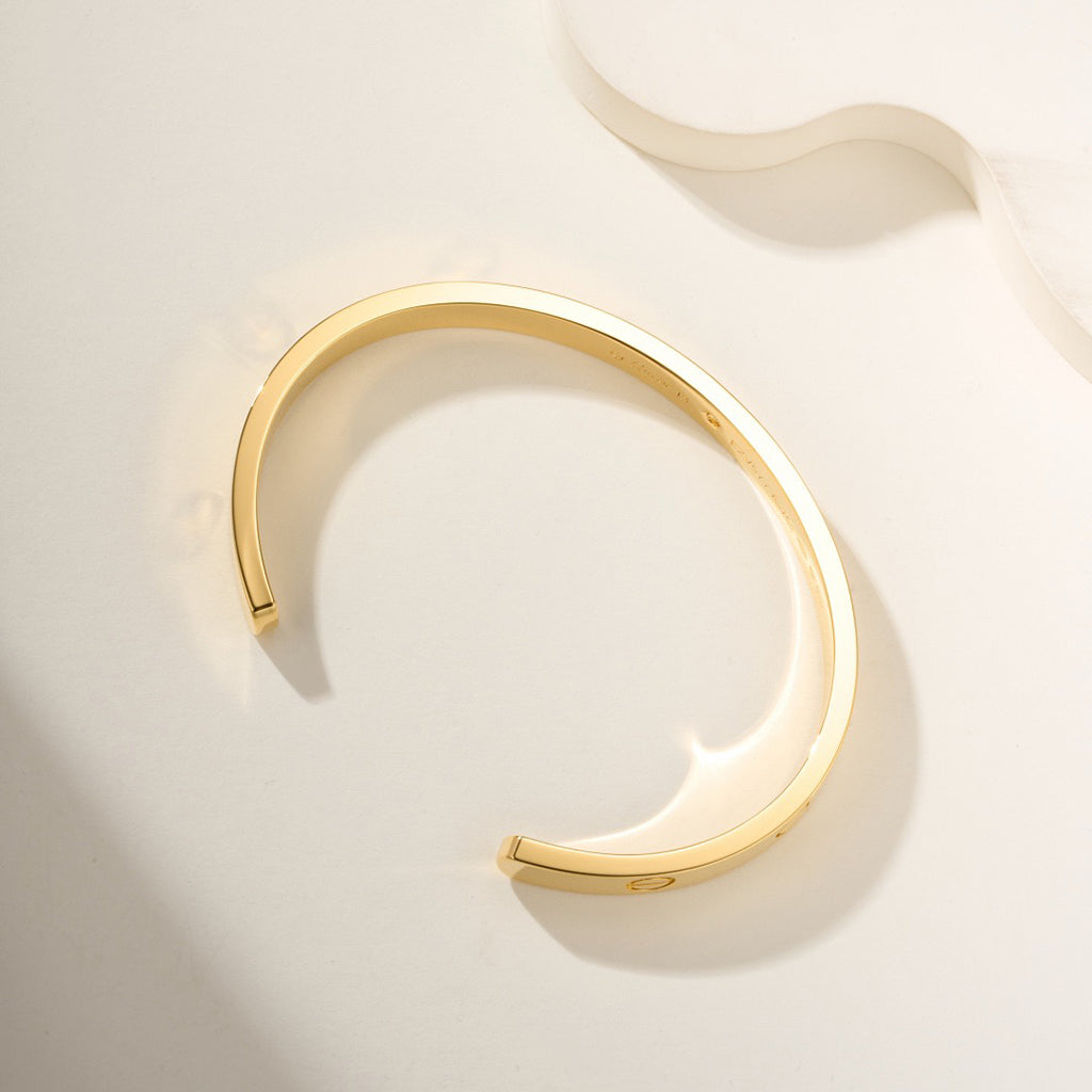 [⭐Spark]LOVE BRACELET 6.1MM 1 DIAMOND OPEN CUFF