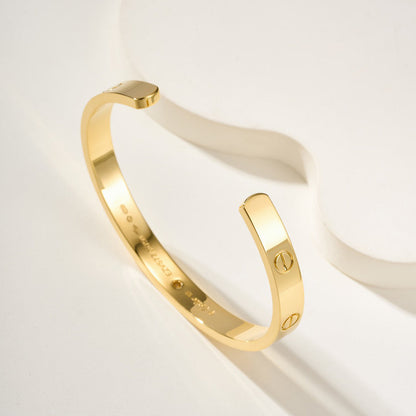 [⭐Spark]LOVE BRACELET 6.1MM 1 DIAMOND OPEN CUFF
