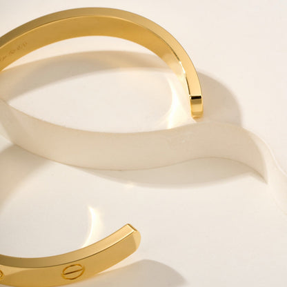 [⭐Spark]LOVE BRACELET 6.1MM 1 DIAMOND OPEN CUFF
