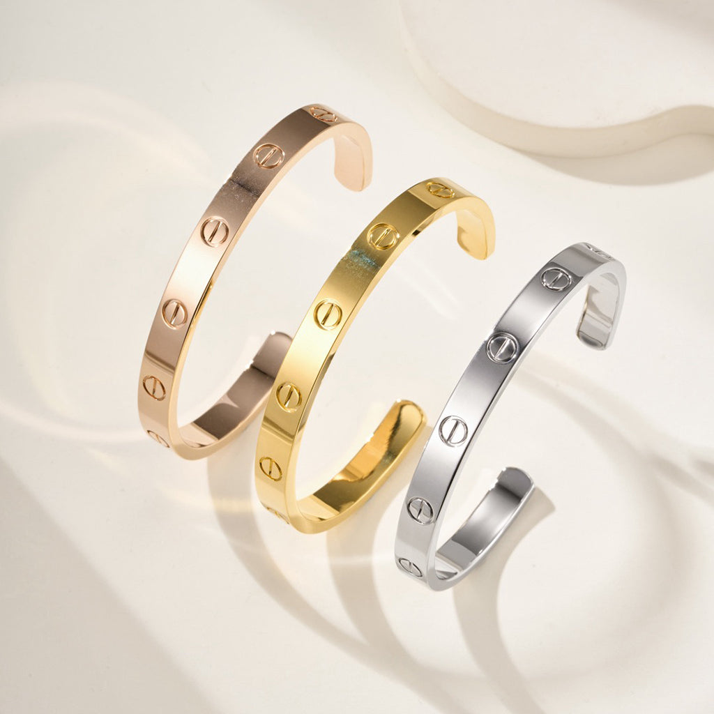 [⭐Spark]LOVE BRACELET 6.1MM OPEN CUFF