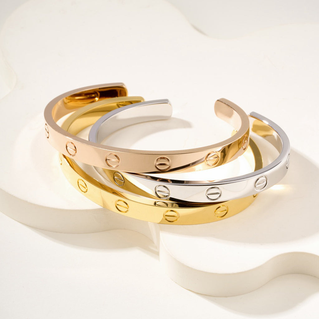 [⭐Spark]LOVE BRACELET 6.1MM OPEN CUFF