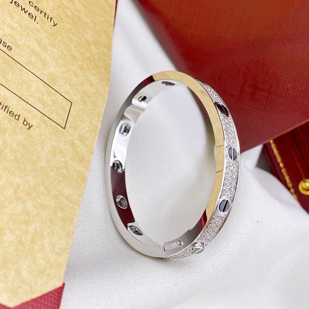 [⭐Spark]LOVE BRACELET 6.1MM DIAMOND-PAVED CERAMIC