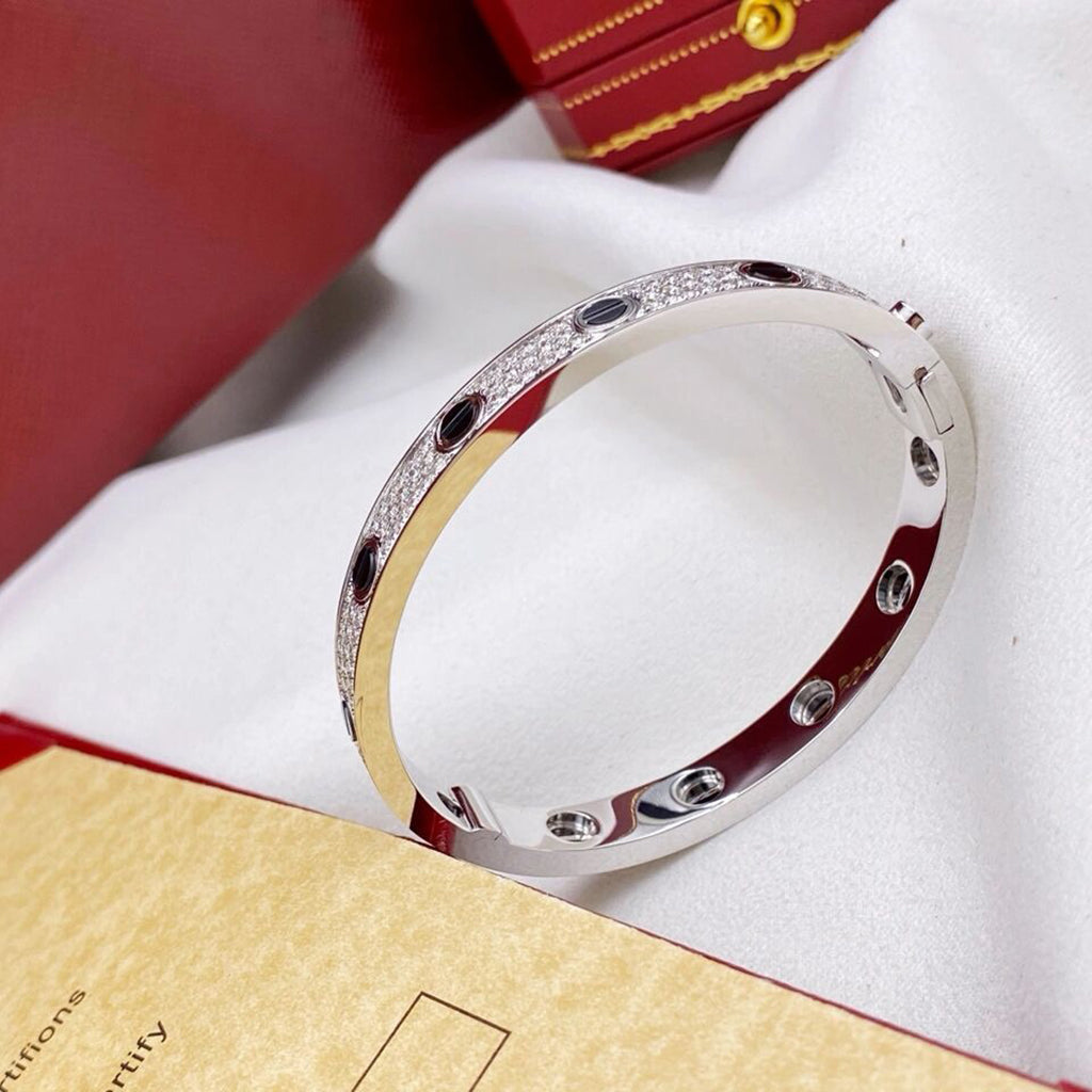 [⭐Spark]LOVE BRACELET 6.1MM DIAMOND-PAVED CERAMIC