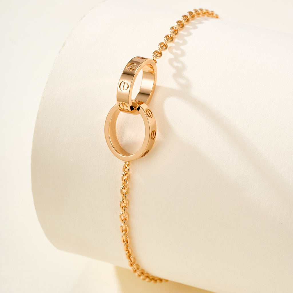[⭐Spark]LOVE BRACELET DOUBLE RING