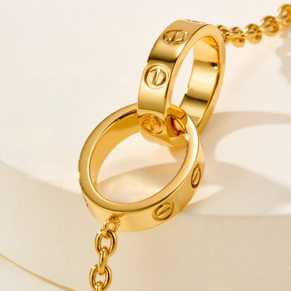 [⭐Spark]LOVE BRACELET DOUBLE RING