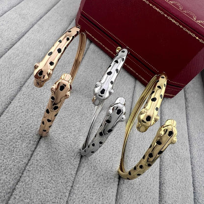 [⭐Spark]PANTHERE DOUBLE HEADED OPEN BRACELET