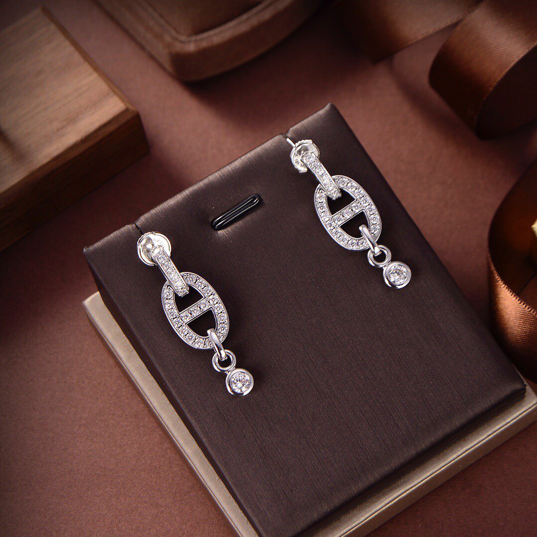 [⭐Spark]HM CHAINE DIAMOND EARRINGS