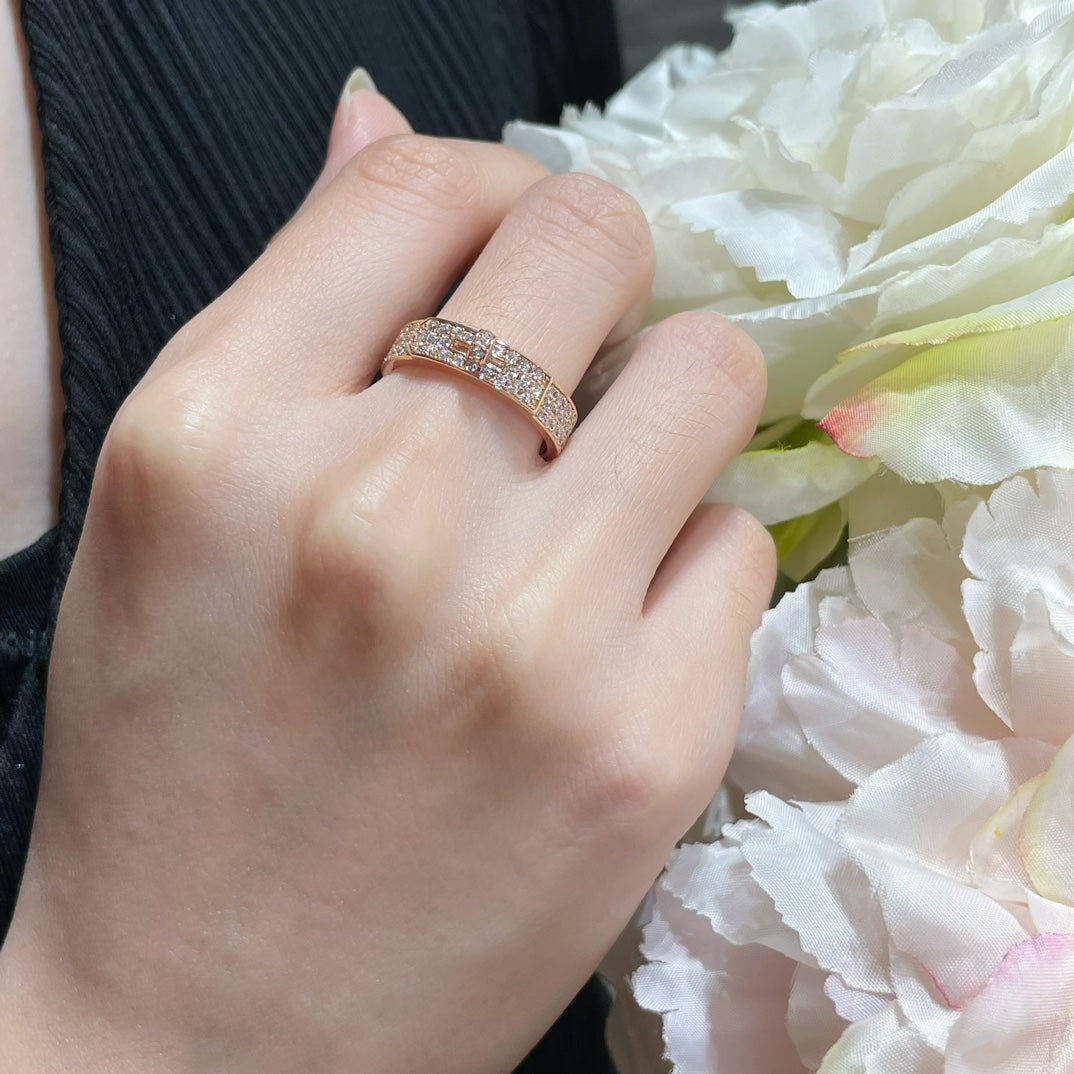 [⭐Spark]KELLY PINK GOLD DIAMOND RING