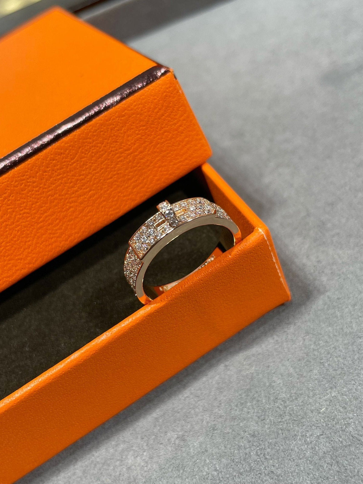 [⭐Spark]KELLY PINK GOLD DIAMOND RING