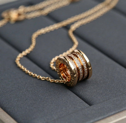 [⭐Spark]ZERO 1 PINK GOLD DIAMOND NECKLACE