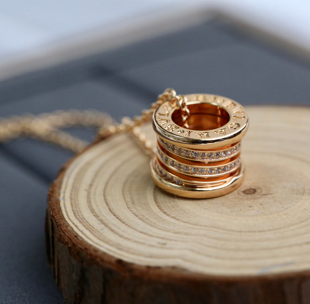 [⭐Spark]ZERO 1 PINK GOLD DIAMOND NECKLACE
