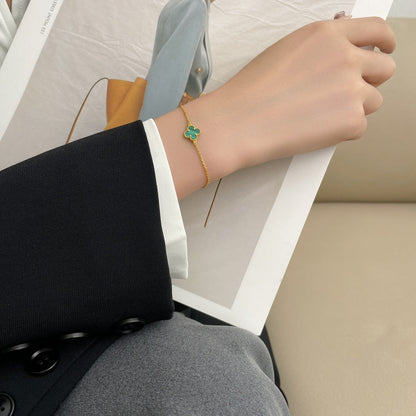 [⭐Spark]CLOVER BRACELET MALACHITE 1 MOTIF