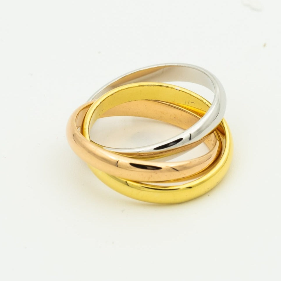 [⭐Spark Jewelry]TRINITY RING GOLD PINK GOLD SILVER