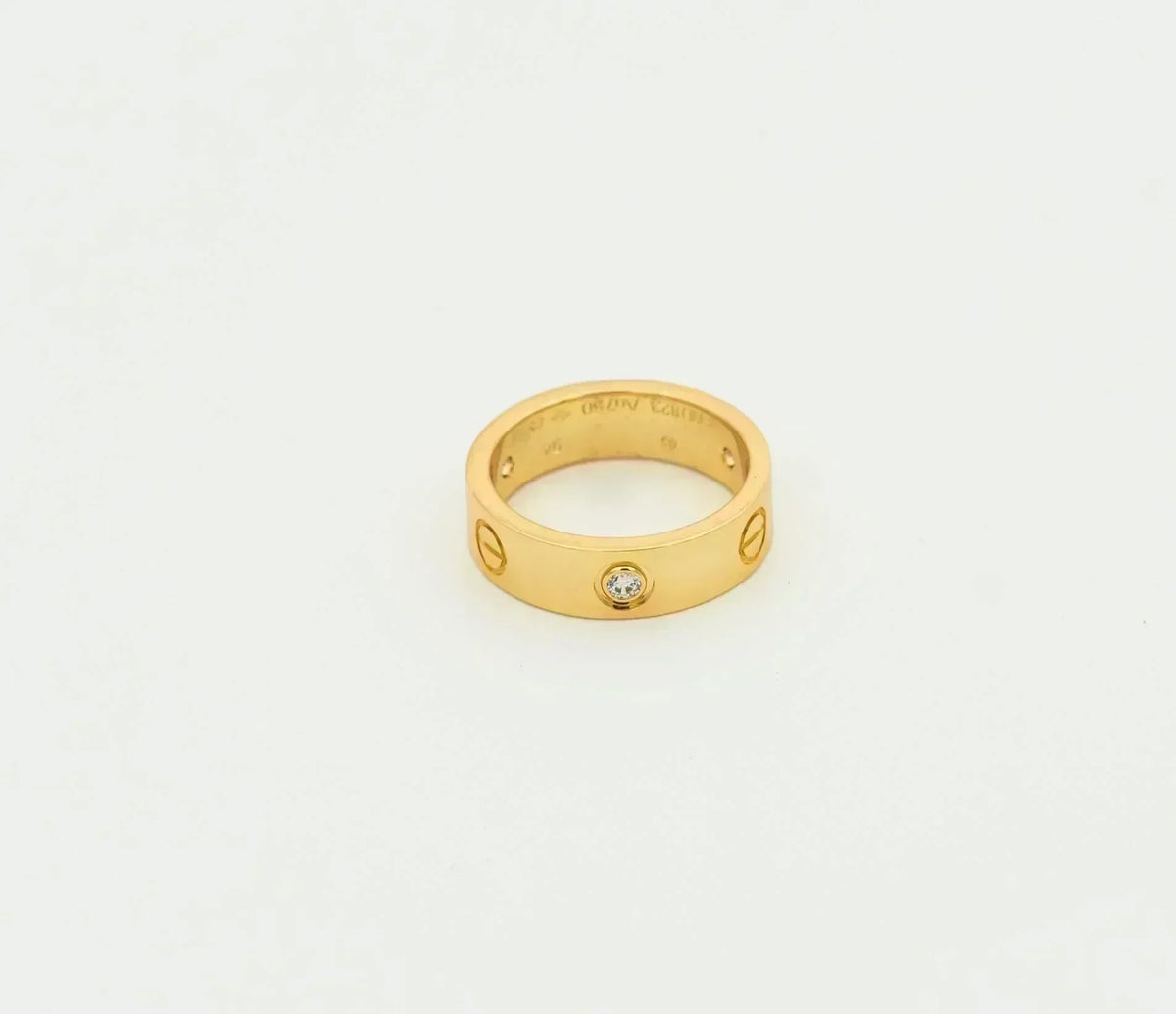 [⭐Spark]LOVE RING 5.5MM 3 DIAMONDS GOLD