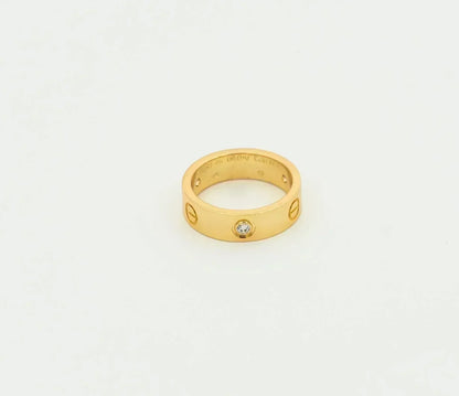 [⭐Spark]LOVE RING 5.5MM 3 DIAMONDS GOLD