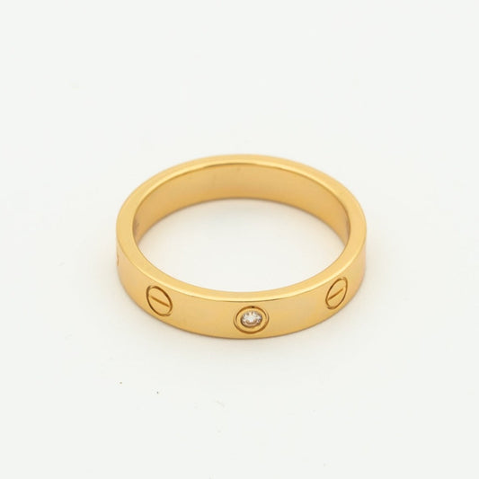 [⭐Spark]LOVE RING 4MM 1 DIAMOND PINK GOLD